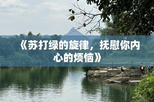 《苏打绿的旋律，抚慰你内心的烦恼》