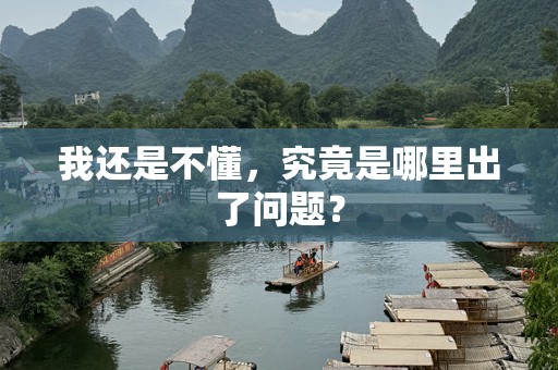 我还是不懂，究竟是哪里出了问题？