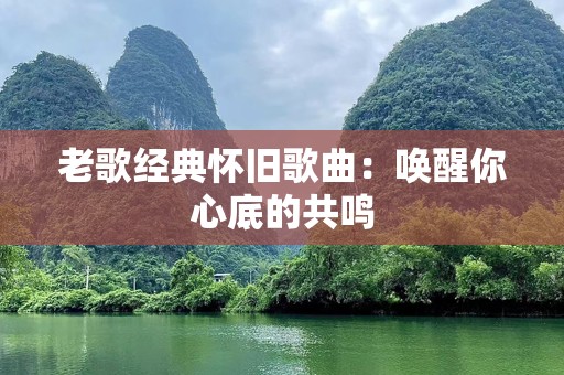 老歌经典怀旧歌曲：唤醒你心底的共鸣