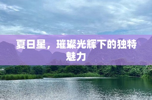 夏日星，璀璨光辉下的独特魅力