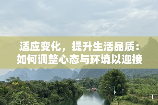 适应变化，提升生活品质：如何调整心态与环境以迎接更好的未来