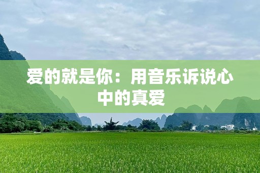 爱的就是你：用音乐诉说心中的真爱