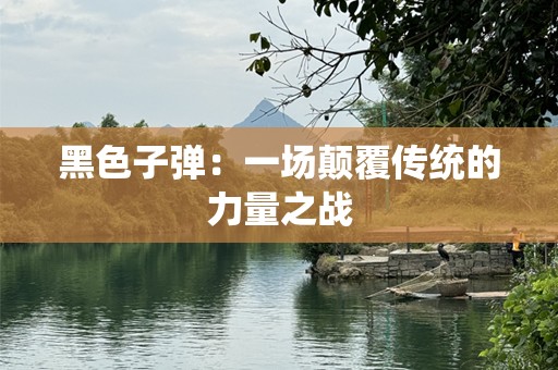 黑色子弹：一场颠覆传统的力量之战