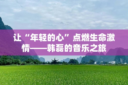 让“年轻的心”点燃生命激情——韩磊的音乐之旅