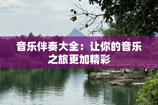 音乐伴奏大全：让你的音乐之旅更加精彩
