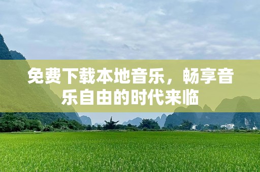 免费下载本地音乐，畅享音乐自由的时代来临