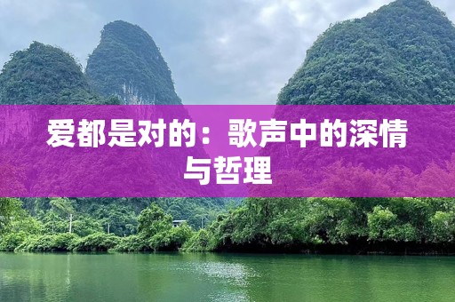 爱都是对的：歌声中的深情与哲理