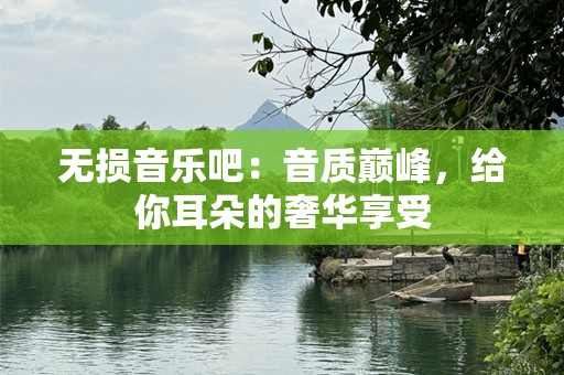 无损音乐吧：音质巅峰，给你耳朵的奢华享受