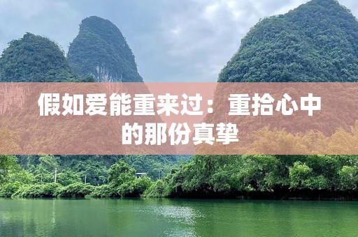 假如爱能重来过：重拾心中的那份真挚