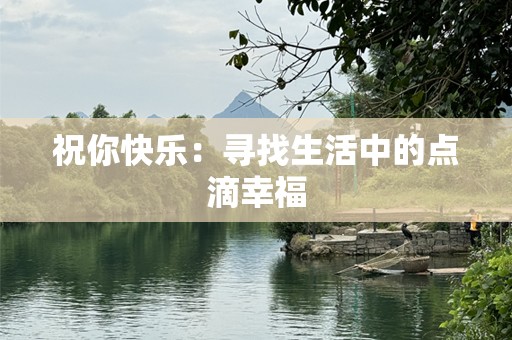 祝你快乐：寻找生活中的点滴幸福