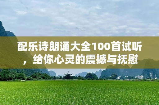 配乐诗朗诵大全100首试听，给你心灵的震撼与抚慰