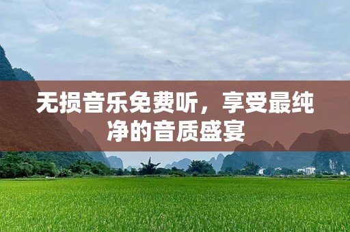 无损音乐免费听，享受最纯净的音质盛宴