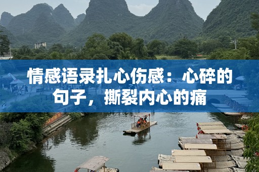 情感语录扎心伤感：心碎的句子，撕裂内心的痛