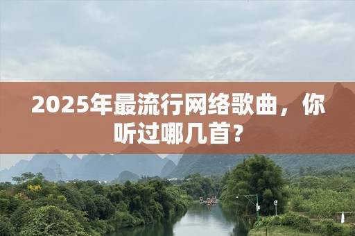 2025年最流行网络歌曲，你听过哪几首？