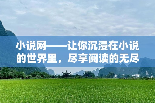 小说网——让你沉浸在小说的世界里，尽享阅读的无尽乐趣