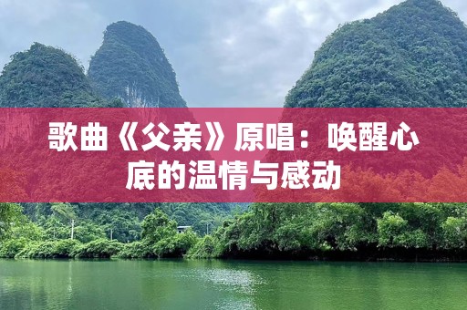 歌曲《父亲》原唱：唤醒心底的温情与感动