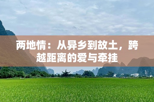 两地情：从异乡到故土，跨越距离的爱与牵挂