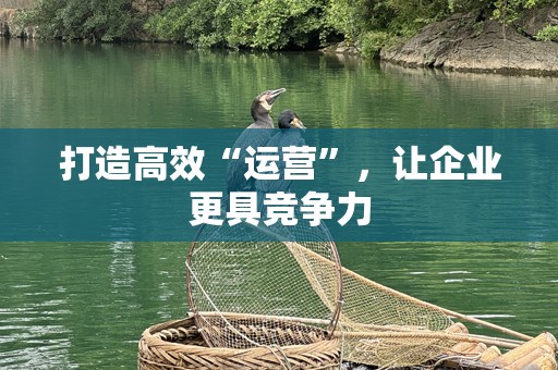 打造高效“运营”，让企业更具竞争力