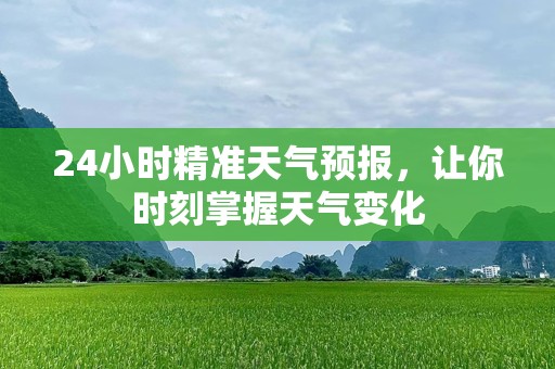 24小时精准天气预报，让你时刻掌握天气变化