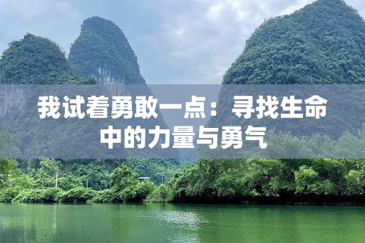 我试着勇敢一点：寻找生命中的力量与勇气