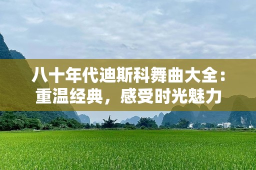 八十年代迪斯科舞曲大全：重温经典，感受时光魅力