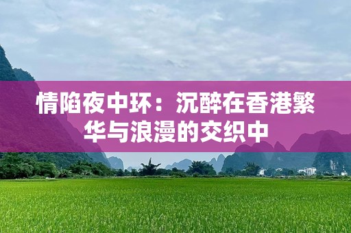 情陷夜中环：沉醉在香港繁华与浪漫的交织中