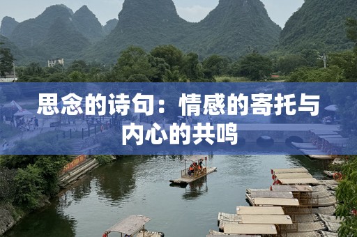 思念的诗句：情感的寄托与内心的共鸣