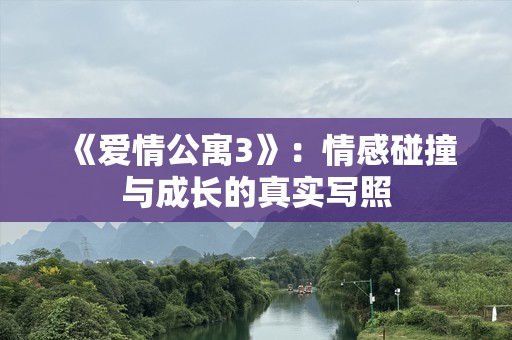 《爱情公寓3》：情感碰撞与成长的真实写照