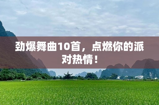 劲爆舞曲10首，点燃你的派对热情！