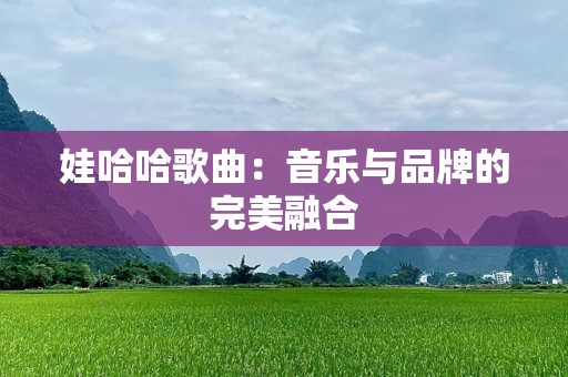 娃哈哈歌曲：音乐与品牌的完美融合