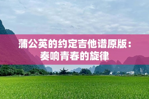 蒲公英的约定吉他谱原版：奏响青春的旋律