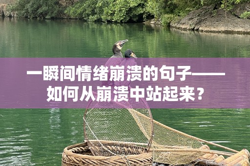 一瞬间情绪崩溃的句子——如何从崩溃中站起来？