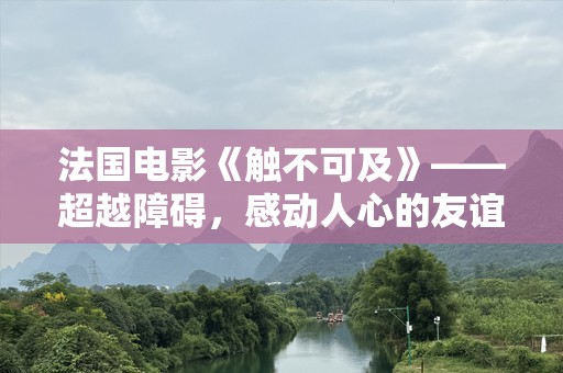 法国电影《触不可及》——超越障碍，感动人心的友谊与生命