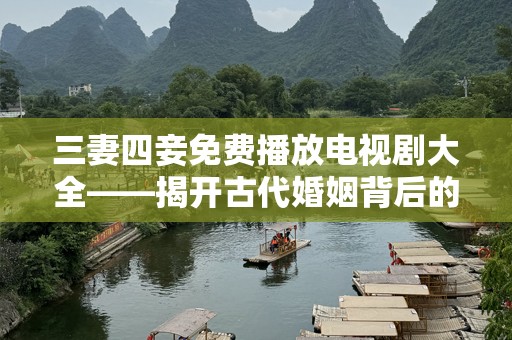 三妻四妾免费播放电视剧大全——揭开古代婚姻背后的秘密
