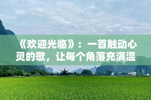 《欢迎光临》：一首触动心灵的歌，让每个角落充满温暖的旋律