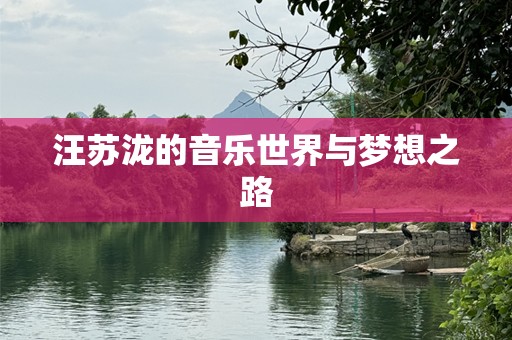 汪苏泷的音乐世界与梦想之路