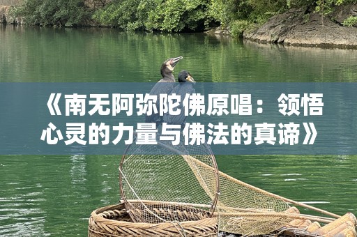 《南无阿弥陀佛原唱：领悟心灵的力量与佛法的真谛》