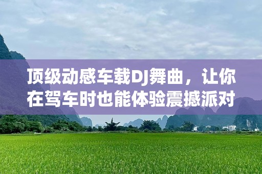 顶级动感车载DJ舞曲，让你在驾车时也能体验震撼派对