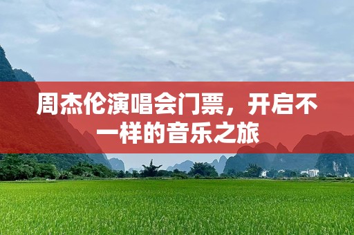 周杰伦演唱会门票，开启不一样的音乐之旅