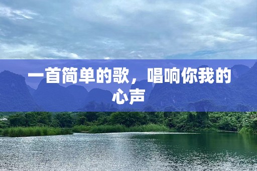 一首简单的歌，唱响你我的心声
