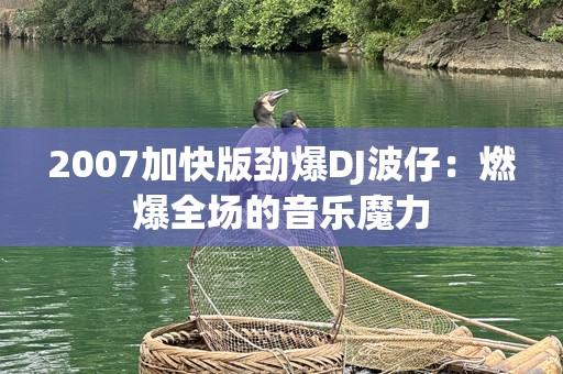 2007加快版劲爆DJ波仔：燃爆全场的音乐魔力