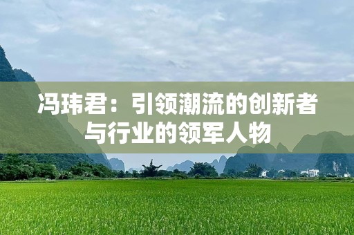 冯玮君：引领潮流的创新者与行业的领军人物