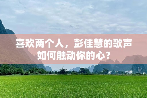 喜欢两个人，彭佳慧的歌声如何触动你的心？