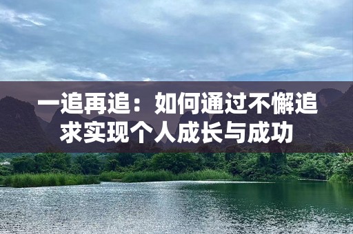 一追再追：如何通过不懈追求实现个人成长与成功