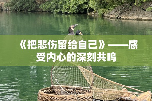 《把悲伤留给自己》——感受内心的深刻共鸣
