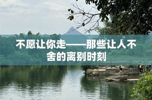 不愿让你走——那些让人不舍的离别时刻
