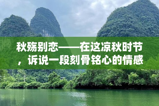 秋殇别恋——在这凉秋时节，诉说一段刻骨铭心的情感