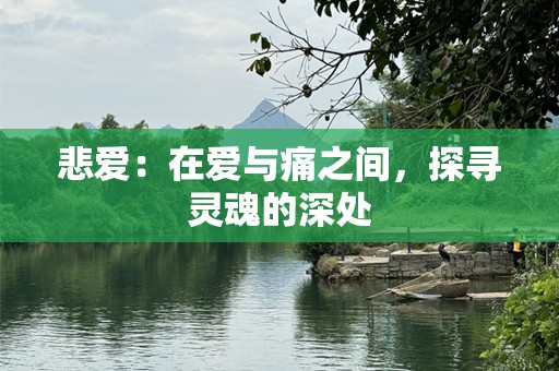 悲爱：在爱与痛之间，探寻灵魂的深处