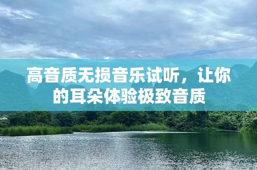 高音质无损音乐试听，让你的耳朵体验极致音质