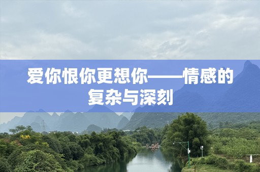 爱你恨你更想你——情感的复杂与深刻